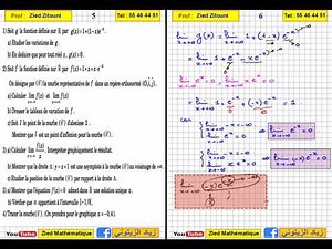 10 - Exponentielle Correction Exercice Bac Math / Science / Technique / Info / Eco