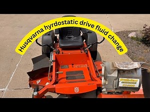 Husqvarna MZ61 Hydrostatic drive Fluid and filter change