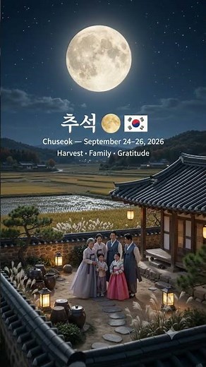 Chuseok 🌕🇰🇷 | Korean Harvest Festival & Family Tradition | September 24–26, 2026 #shorts