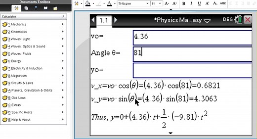 TI-Nspire CX: Step by Step Physics - Free Download.