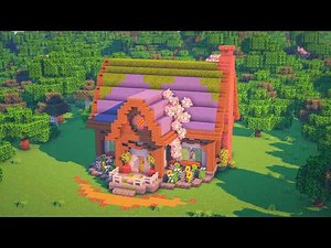 Minecraft | How to Build the Coziest Survival Cottage 🌸 (Easy & Aesthetic)