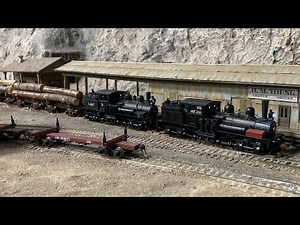 Two HO Scale Shays With A Logging Train