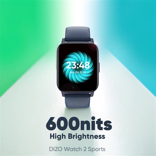 Bringing you 600nits High Brightness that shines bright on the gloomiest day, and brighter during the sunny ones☀️ Grab #DIZOWatch2Sports from 8th March, 12 PM at a special launch price of ₹1,999. 🔔 bit.ly/DIZOWatch2SportsSale #SeeMoreDoMore #DIZO #realmeTechLife #BeDifferent | DIZO