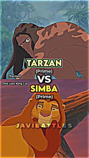 Tarzan Vs Simba #edit #lionking #tarzan #simba #disney #thelionking #versus #whoisstrongest #shorts