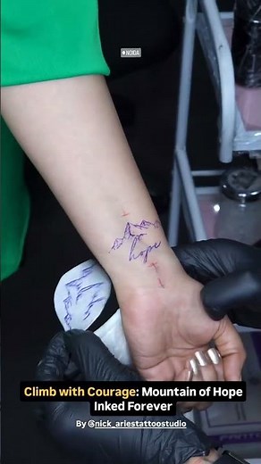 Mountain Minimalist Tattoo | Nature-Inspired Ink