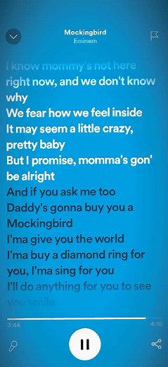 Eminem Mockingbird Song Lyrics