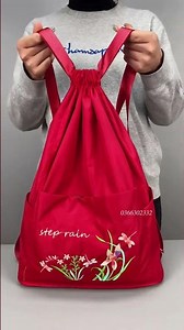 Multi-purpose foldable drawstring backpack - Suitable for you to use and easily carry with you