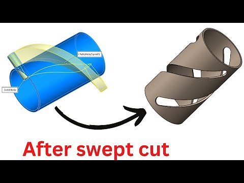 How to make Swept Cut with cylinder profile in Solid works ||solid work tutorial_#23 ||