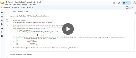 #hackathonexperience #linkedindataanalysis #dataanalytics #python #numpy #pandas #eda #studentexperience #careergrowth #handsonlearning #upskilling | Sravani Durgempudi