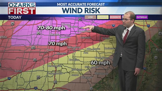 Damaging straight line winds tonight
