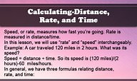 Calculating Distance, Rate, and Time - Overview ( Video ) | Physics
