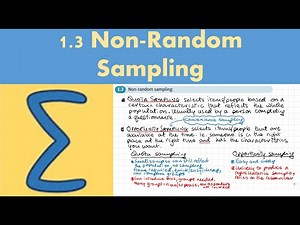 1.3 Non-random sampling (STATISTICS AND MECHANICS 1 - Chapter 1: Data collection)
