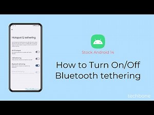 How to Turn On/Off Bluetooth tethering [Android 14]