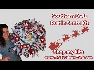 How to make Southern Owls Rustic Santa Wreath Kit tutorial on how to make a Christmas wreath
