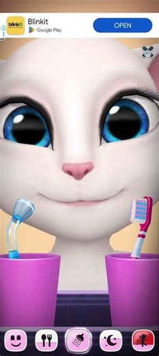 Angela ka funny reaction! 😹 Dekho kya karti hai! #MyAngela #FunnyGame #Shorts