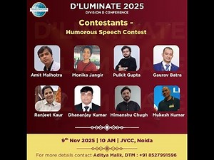 Winning Speech - Humorous Speech Contest, Toastmasters Area 124