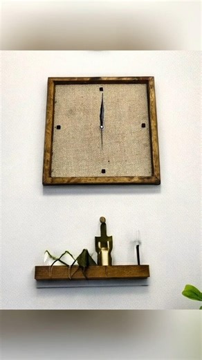 DIY Modern Rustic Wall Clock: Making High-End Decor from Scrap Wood & Old Sacks 🕰️🪵