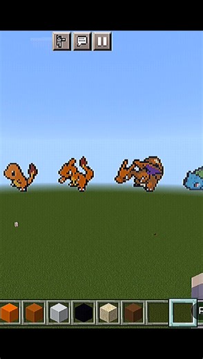 Charmander, Charmeleon e Charizard pixel art #pokemon #charmander #charmeleon #charizard #pixelart #minecraft #minecraftpixelart