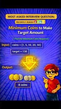 Day 29 : Minimum Coins to Make Target Amount