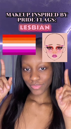 #makeuptutorial Day 1: Makeup Inspired Lgbtq Flags: Lesbian ❤️🩷🤍🧡 Makeup ib: ( IG: leeeexz) Decided to start off one of my Lgbtq Flags Series with the Lesbian Flag. I'll be posting more lgbtq flags looks on my page. Stay Tune💕 brows: @NYX Cosmetics brow pomade ~ espresso eyes: @Beauty Creations neutral base eye primer ~ dune @ColourPop Cosmetics : - ﻿matte about hue shadow palette - ﻿sunny daze shadow palette - ﻿heart face stamp ~ red heart - ﻿Gel Crème Liner ~ swerve Untz -voluming mascara 