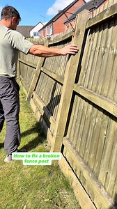How to fix a broken fence post without breaking the rails or the fence panels #winddamagerepair #timberpost #repair #repairs #fencing #fence #birkdale #fenceinstallation #diy #fencemate | Wulstan Fencing & Landscapes