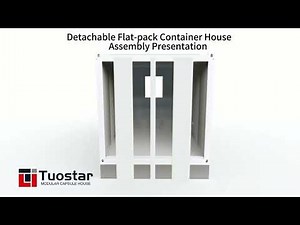 Flat Pack Container House Installation Animation | Easy Modular Setup in Minutes