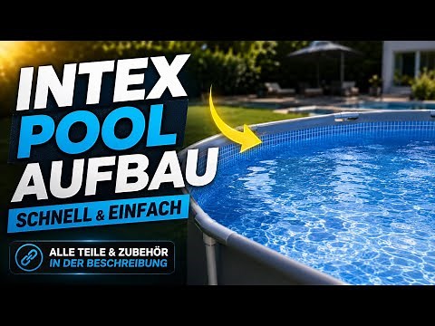 Intex Pool aufbauen schnell und einfach. Poollink in der Beschreibung.