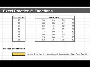 Excel Lesson 2: Excel Functions