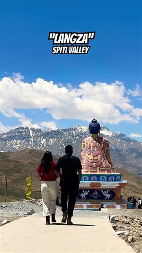 Buddha statue at Langza : Spiti valley ❤️ #shorts #spiti