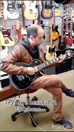 Testing a beautiful Epiphone