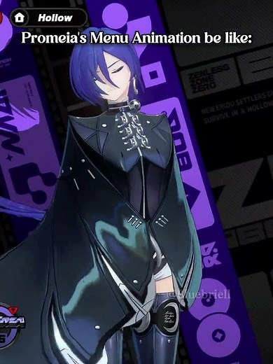 Why is Promeia's Menu Animation is kinda.. | Zenless zone zero #zenlesszonezero #shorts