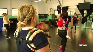 Sunshine Coast mums no longer have to choose between working out and spending time with their newborns. A 'baby wearing' dance workout, has been designed for new mums so they can get fit while their young one falls asleep. 7NEWS at 6pm. More local news: 7news.com.au/news/sunshine-coast #7NEWS | 7NEWS Sunshine Coast
