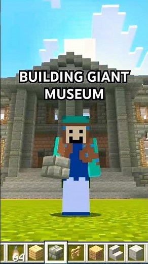 Building Gigantic Museum In Minecraft! #minecraft #minecraftbuilding