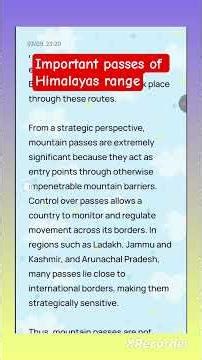 Important passes of india Himalayas range