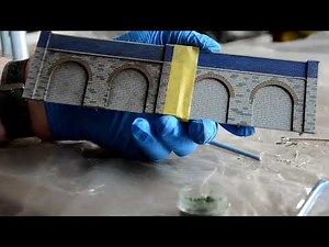 Building a J S Models N Gauge Retaining Wall laser cut kit (part 3 weathering)