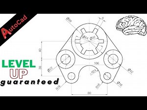 autocad 2d practice drawing for mechanical #autocad #autocad2d