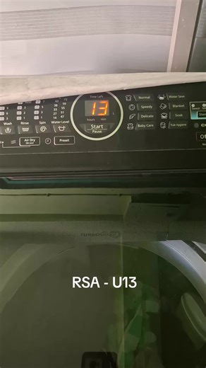 U13 Error sa Panasonic Washing Machine: Solusyon