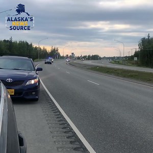 Watch: Scenes from the high-speed chase that ended near Wasilla Monday night was captured on video. Lolly Symbol, who submitted the video, said law enforcement had just deployed spike strips on the road before the speeding Subaru Impreza and Alaska State Trooper vehicles passed. Read more: https://bit.ly/36MLftp | Alaska's News Source