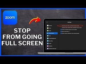 How to Stop Zoom From Going FULL SCREEN | Zoom Tutorial