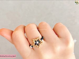 How to Make Star Seed Bead Ring Tutorial for Beginners | Wedding Decoration Ideas