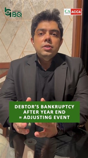 Many believe that if a debtor becomes bankrupt after the reporting period, it must always be treated as an adjusting event. This understanding is flawed. Bankruptcy after year end is an adjusting event only when it confirms that financial difficulties already existed at the reporting date, such as prolonged default or serious liquidity issues before year end. However, if the bankruptcy is caused by events that occurred after the reporting period, it is classified as a non-adjusting event. Correc