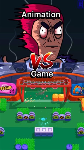 Shelly hit Colt with the Bomb | Brawl Stars Animation Vs Game #brawlstars