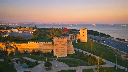 The historic fortress facing the Sea of Marmara