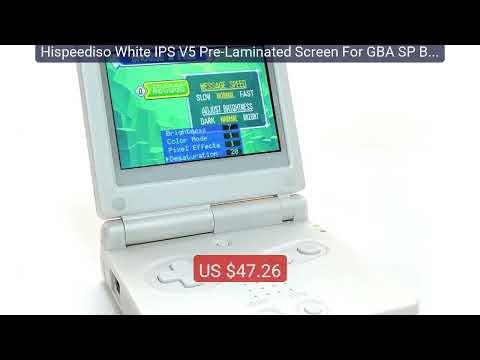 Hispeediso White IPS V5 Pre-Laminated Screen For GBA SP Built... — Amazing Value 2026 | Must Have!