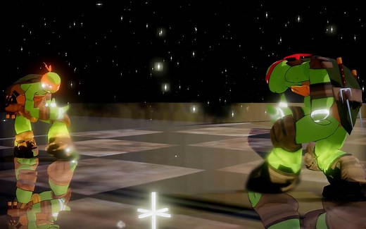 【忍者神龟TMNT/MMD】要打去练舞室打！(2D渲染)暖色组