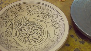 Turkish tile pattern drawing. Turkish tiles Drawing patterns before painting on Turkish tile works of art. Turkish tiles