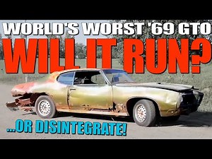 RUSTIEST GTO Ever! ROTTED Frame! Will It Run and Drive?