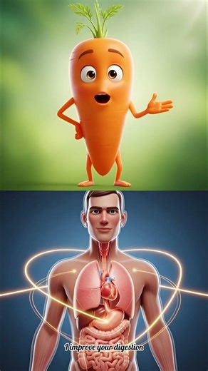 Talking Carrot Explains Health Benefits | Healthy Food Awareness Short#CarrotBenefits#HealthyFood