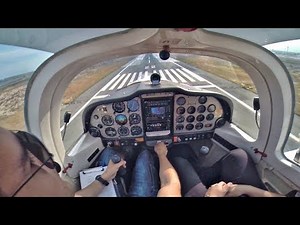 Tecnam P2002 Sierra | Extreme SHORT LANDING at LCA Intl Airport | 20kt Gusty Wind | Cockpit GoPro