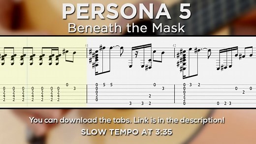 【女神异闻录5】Beneath the Mask 【吉他教程】